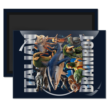 Italian Brainrot, Ορθογώνιο μαγνητάκι ψυγείου διάστασης 9x6cm