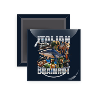 Italian Brainrot, Μαγνητάκι ψυγείου τετράγωνο διάστασης 5x5cm