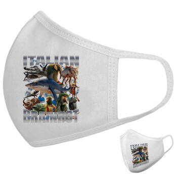 Italian Brainrot, Μάσκα υφασμάτινη υψηλής άνεσης παιδική (Δώρο πλαστική θήκη)