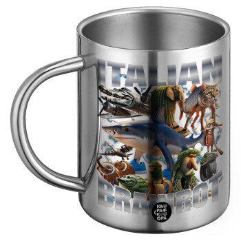 Italian Brainrot, Ανοξείδωτη Μεταλλική Κούπα 450ml - Διπλού Τοιχώματος