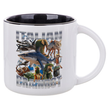 Italian Brainrot, Κούπα κεραμική 400ml Λευκή/Μαύρη