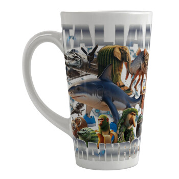 Italian Brainrot, Κούπα κωνική Latte Μεγάλη, κεραμική, 450ml