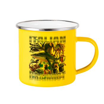 Italian Brainrot, Κούπα Μεταλλική εμαγιέ Κίτρινη 360ml