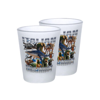 Italian Brainrot, Σφηνοπότηρα γυάλινα 45ml του πάγου (2 τεμάχια)