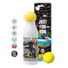 Tennis ball Metal mug thermos White, double wall, 550ml