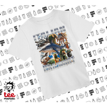 Italian Brainrot, Άνετο παιδικό T-Shirt ΛΕΥΚΟ από 100% βαμβάκι, για κάθε μέρα. Vegan & OEKO-TEX πιστοποιημένο.