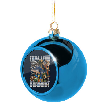 Italian Brainrot, Blue Christmas tree ball ornament 8cm