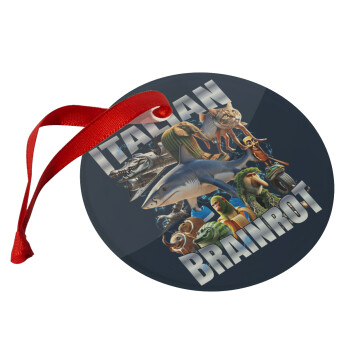 Italian Brainrot, Christmas ornament glass 9cm