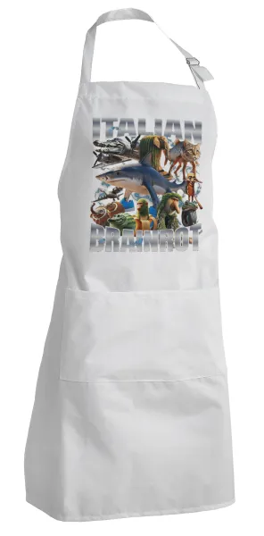Italian Brainrot — Adult Chef Apron (with sliders and 2 pockets)