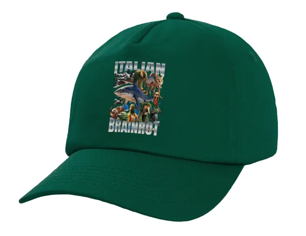 Italian Brainrot — Twill Children's Cap, DARK GREEN (100% COTTON, CHILDREN, UNISEX)