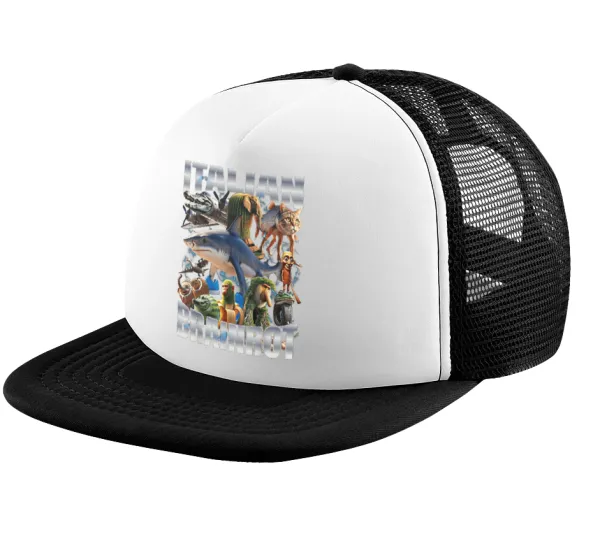 Italian Brainrot — Adult Soft Trucker Hat with Black/White Mesh (POLYESTER, ADULT, UNISEX, ONE SIZE)