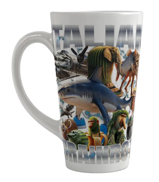Italian Brainrot — Large tapered latte mug, ceramic, 450ml