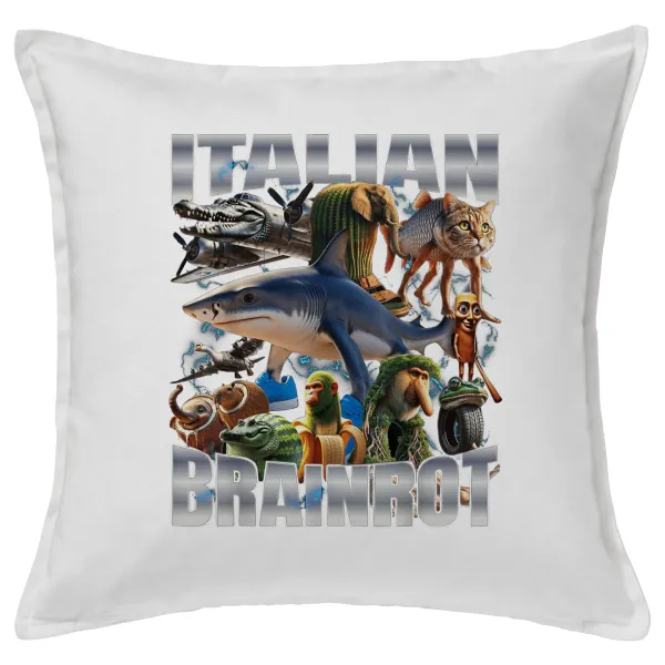 Italian Brainrot — Sofa cushion White 50x50cm includes filling