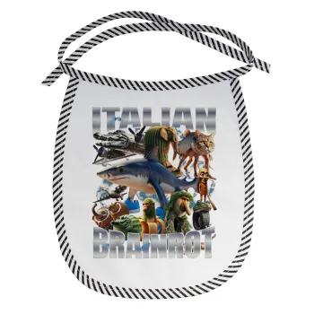 Italian Brainrot, Σαλιάρα μωρού αλέκιαστη με κορδόνι Μαύρη