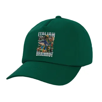 Italian Brainrot, Twill Καπέλο παιδικό Bottle Green (100% ΒΑΜΒΑΚΕΡΟ, ΠΑΙΔΙΚΟ, UNISEX)