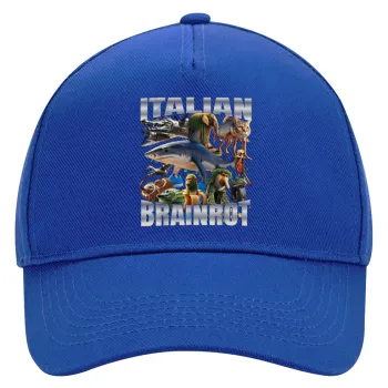 Italian Brainrot, Καπέλο Ενηλίκων Ultimate ΜΠΛΕ, (100% ΒΑΜΒΑΚΕΡΟ DRILL, ΕΝΗΛΙΚΩΝ, UNISEX, ONE SIZE)