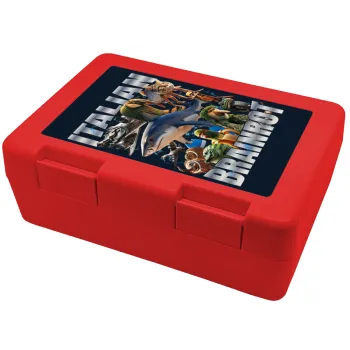 Italian Brainrot, Παιδικό δοχείο κολατσιού ΚΟΚΚΙΝΟ 185x128x65mm (BPA free πλαστικό)