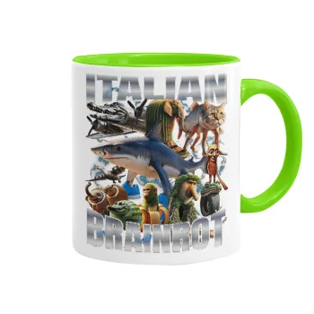 Italian Brainrot, Κούπα χρωματιστή βεραμάν, κεραμική, 330ml