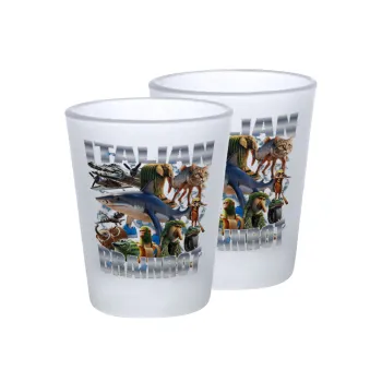 Italian Brainrot, Σφηνοπότηρα γυάλινα 45ml του πάγου (2 τεμάχια)