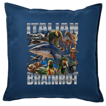 Italian Brainrot, Sofa cushion Blue 50x50cm includes filling