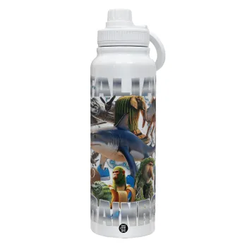 Italian Brainrot, Θερμός 1L Ανοξείδωτο με Βάση Κινητού & Διπλά Τοιχώματα