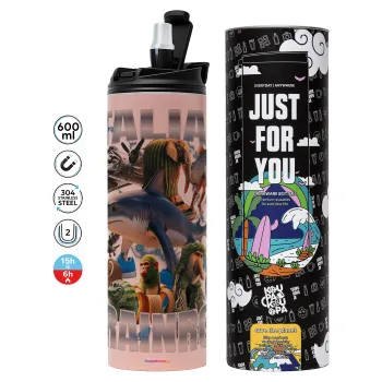 Italian Brainrot, Tumbler stainless steel PINK 600ml