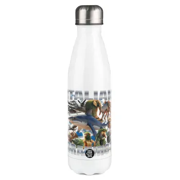 Italian Brainrot, Μεταλλικό παγούρι θερμός Λευκό (Stainless steel), διπλού τοιχώματος, 500ml