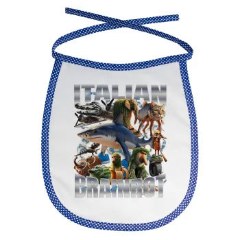 Italian Brainrot, Σαλιάρα μωρού αλέκιαστη με κορδόνι Μπλε