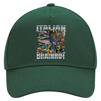 Italian Brainrot, Adult Ultimate Hat GREEN, (100% COTTON DRILL, ADULT, UNISEX, ONE SIZE)