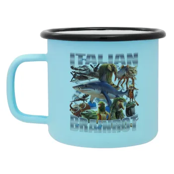 Italian Brainrot, Κούπα Μεταλλική εμαγιέ ΜΑΤ σιέλ 360ml