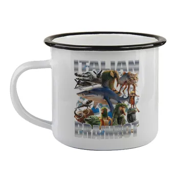 Italian Brainrot, Κούπα εμαγιέ με μαύρο χείλος 360ml