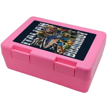 Italian Brainrot, Παιδικό δοχείο κολατσιού ΡΟΖ 185x128x65mm (BPA free πλαστικό)