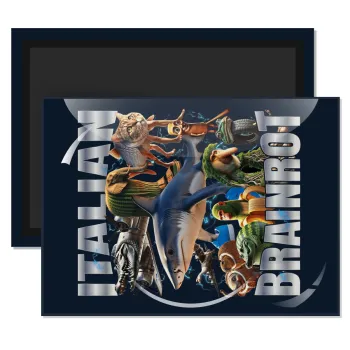 Italian Brainrot, Ορθογώνιο μαγνητάκι ψυγείου διάστασης 9x6cm