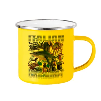 Italian Brainrot, Κούπα Μεταλλική εμαγιέ Κίτρινη 360ml