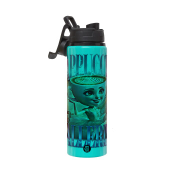 BALLERINA CAPUCHINA FUNK, Μεταλλικό παγούρι νερού με καπάκι ασφαλείας, αλουμινίου 850ml