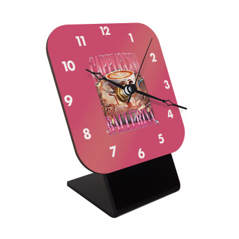 BALLERINA CAPUCHINA FUNK, Quartz Wooden table clock with hands (10cm)