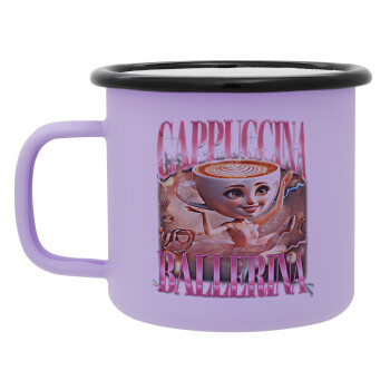 BALLERINA CAPUCHINA FUNK, Κούπα Μεταλλική εμαγιέ ΜΑΤ Light Pastel Purple 360ml