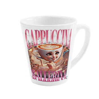 BALLERINA CAPUCHINA FUNK, Κούπα κωνική Latte Λευκή, κεραμική, 300ml