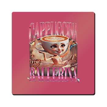 BALLERINA CAPUCHINA FUNK, Τετράγωνο μαγνητάκι ξύλινο 6x6cm