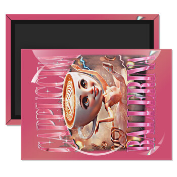 BALLERINA CAPUCHINA FUNK, Ορθογώνιο μαγνητάκι ψυγείου διάστασης 9x6cm