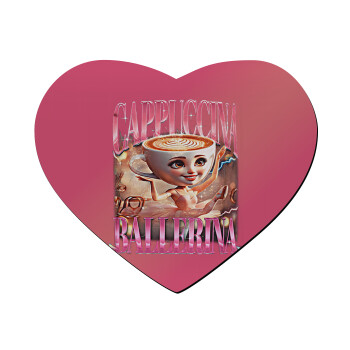 BALLERINA CAPUCHINA FUNK, Mousepad καρδιά 23x20cm