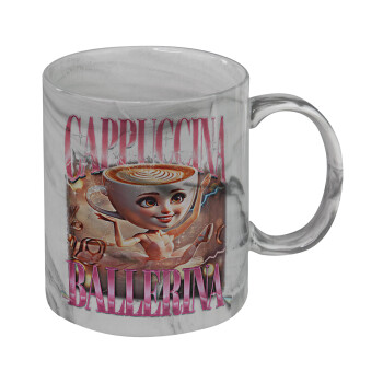 BALLERINA CAPUCHINA FUNK, Κούπα κεραμική, marble style (μάρμαρο), 330ml