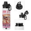 Metal water bottle with safety cap, aluminum 850ml