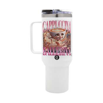 BALLERINA CAPUCHINA FUNK, Mega Tumbler με καπάκι, διπλού τοιχώματος (θερμό) 1,2L