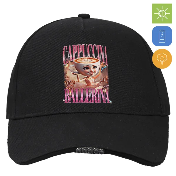 BALLERINA CAPUCHINA FUNK — Καπέλο Εργασίας & Δραστηριοτήτων με LED Φως - Ιδανικό για Νύχτα & Χαμηλό Φωτισμό (100% ΒΑΜΒΑΚΕΡΟ, ΕΝΗΛΙΚΩΝ, UNISEX)