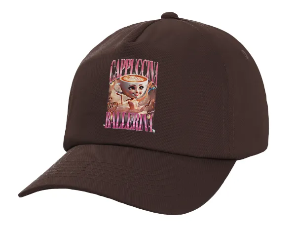 BALLERINA CAPUCHINA FUNK — Adult Baseball Cap, 100% Cotton, Chocolate (COTTON, ADULT, UNISEX, ONE SIZE)