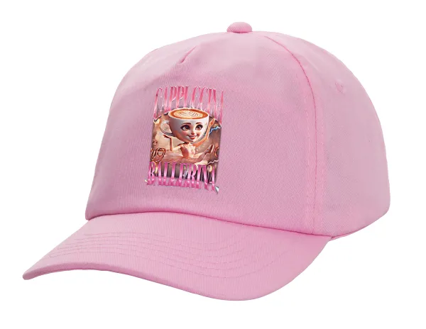 BALLERINA CAPUCHINA FUNK — Casual children's baseball cap, 100% Cotton Twill, PINK (COTTON, CHILDREN'S, ONE SIZE)