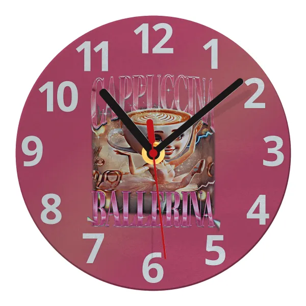 BALLERINA CAPUCHINA FUNK — Glass wall clock (20cm)