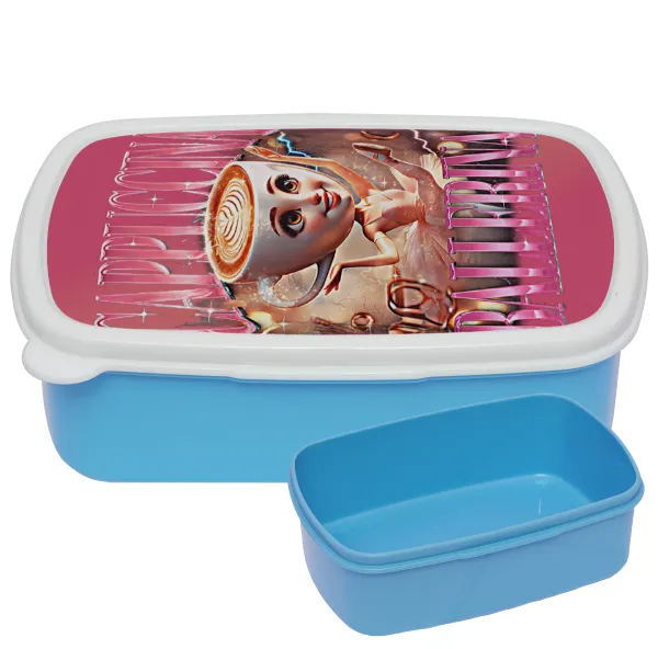 BALLERINA CAPUCHINA FUNK — ΜΠΛΕ παιδικό δοχείο φαγητού (lunchbox) πλαστικό (BPA-FREE) Lunch Βox M18 x Π13 x Υ6cm