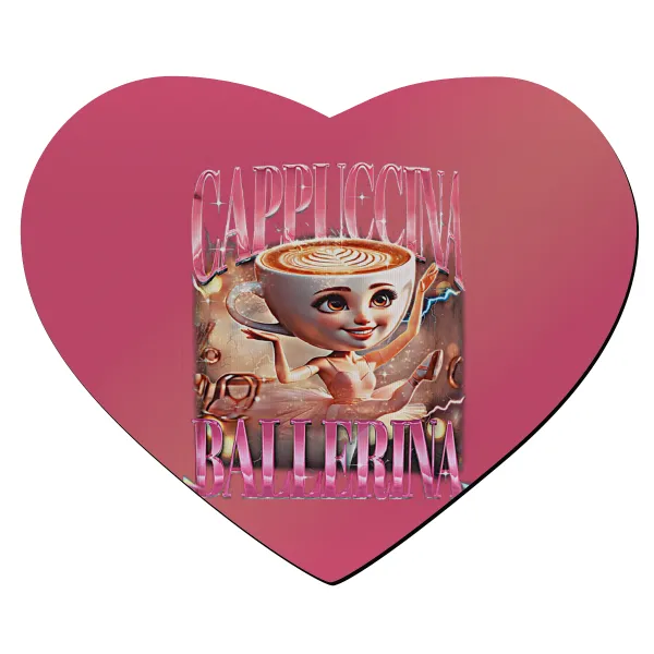 BALLERINA CAPUCHINA FUNK — Mousepad heart 23x20cm